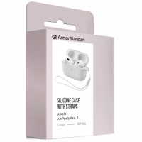 Чехол для наушников Armorstandart Silicone Case для Apple Airpods Pro 3 White (ARM88301) - Image 2