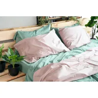 Простирадло Ardesto на резинці Mix&Match сатин 160х200+30 см пудра (ART1620FSP) - 10