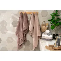 Рушник Ardesto набір махрових Lotus 2 шт 50х90 см індіго, 70х140см, 100% бавовна, беж (ART2357NS) - 3