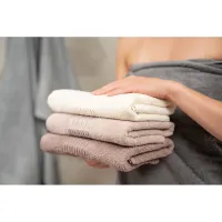 Рушник Ardesto набір махрових Lotus 2 шт 50х90 см індіго, 70х140см, 100% бавовна, беж (ART2357NS) - 5