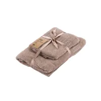 Рушник Ardesto набір махрових Lotus 2 шт 50х90 см індіго, 70х140см, 100% бавовна, беж (ART2357NS) - 1