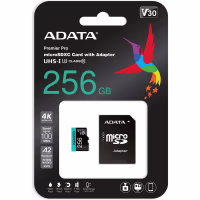Карта пам'яті ADATA 256GB microSD class 10 UHS-I U3 V30 A2 Premier Pro SD 6.0 (AUSDX256GUI3V30SA2-RA1) - Image 4