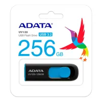 USB флеш накопичувач ADATA 256GB UV128 Black/Blue USB 3.2 (AUV128-256G-RBE) - 4