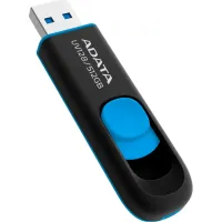 USB флеш накопичувач ADATA 512GB AUV 128 Black/Blue USB 3.2 (AUV128-512G-RBE) - 1