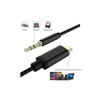 Кабель мультимедійний USB-C to 3.5mm M 1.0m black XoKo (AUX-002-BK) - 4