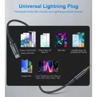 Перехідник USB-C to jack 3.5mm stereo audio (CDLA) 2.0m Choetech (AUX008-BK) - 2