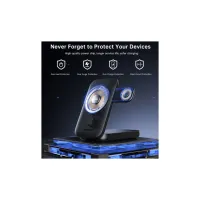 Батарея універсальна Choetech Magnetic Wireless 10000mAh 20W, PD, Qi-2 15W, USB-C, Lightning, Apple Watch charger (B750-CCBK) - Изображение 3