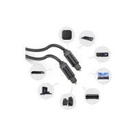 Кабель мультимедійний Optical Toslink 1.0m black Vention (BAEBF) - Зображення 3