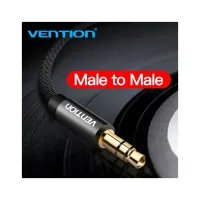 Кабель мультимедійний 3.5mm M to 3.5mm M 1.0m fabric black Vention (BAGBF) - Зображення 2