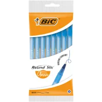 Ручка масляная Bic Round Stic, синяя, 8шт в блистере (bc928497) - Изображение 1