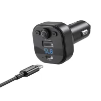 FM модулятор XO BCC18 USB-A OTG/USB-C Black (BCC18.black) - 2