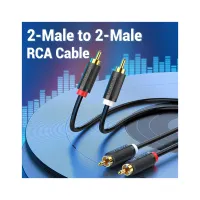 Кабель мультимедийный 2xRCA M to 2xRCA M 1.5m black Vention (BCMBG) - Изображение 4
