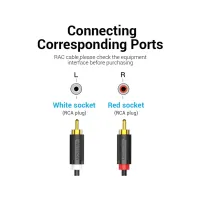 Кабель мультимедийный 2xRCA M to 2xRCA M 1.5m black Vention (BCMBG) - Изображение 6