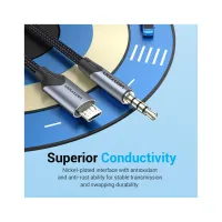 Кабель мультимедійний Micro 5P M to 3.5mm M 1.0m (4pin) black Vention (BDGBF) - Зображення 5