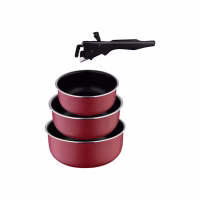 Ківш Bergner Click & cook, набір зі знімною ручкою 16/18/20 см, 4 предмети (BG-31608-RD) - Image 1