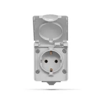 Розетка Videx BINERA IP65 зовнішня 1ая із заземленням сірка (BINERA IP65 наружная 1ая с заземлением сера) - 2