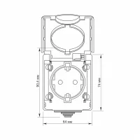 Розетка Videx BINERA IP65 зовнішня 1ая із заземленням сірка (BINERA IP65 наружная 1ая с заземлением сера) - 4
