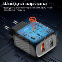 Зарядний пристрій Promate 18W 2xUSB-A (biplug-qc3.eu-bk) - 4
