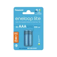 Акумулятор Panasonic AAA Eneloop 550mAh Lite NI-MH * 2 (BK-4LCCE/2CP) - 1