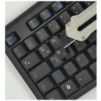 Наклейка на клавіатуру BestKey непрозора чорна, 76, помаранчевий (BKU13ORA/014) - 3