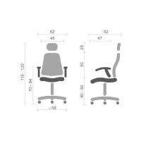 Офісне крісло Barsky Mesh Office BM-10 (BM-10) - 8
