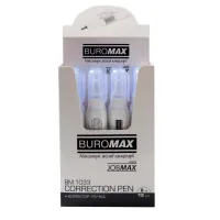Корректор Buromax ручка 8 мл Jobmax, спиртовая основа, металлический наконечник (BM.1033) - Изображение 3