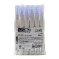 Корректор Buromax ручка 3 мл Jobmax, спиртовая основа, металлический наконечник (BM.1050) - Изображение 3