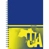 Блокнот Buromax spiral side, А5, 96sheets, UKRAINE (assorted) (BM.2412) - Зображення 1
