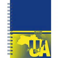 Блокнот Buromax spiral side, А6, 96sheets, square, UKRAINE (assorted) (BM.2422) - Зображення 2