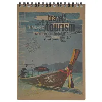 Блокнот Buromax spiral top, А5, 80sheets, KRAFT, white, perforation,assorted (BM.2473) - Изображение 1