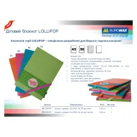 Книга записна Buromax LOLLIPOP, L2U А5 96 аркушів лінія, салатовий (BM.295203-15) - Зображення 3