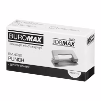 Діркопробивач Buromax металевий JOBMAX, до 10 аркушів, 100 х 55 х 50 мм, чорний (BM.4039-01) - Image 6