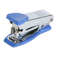 Степлер Buromax металевий МІНІ, 12 аркушів, (скоби №10), 61 х 34 х 25 мм, синій (BM.4151-02) - Зображення 1