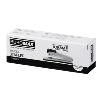 Степлер Buromax металевий, JOBMAX, 20 аркушів, (скоби №24; 26), 112 х 44 х 34 мм, чорний (BM.4259-01) - Зображення 5