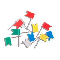 Кнопки Buromax push pins FLAGS, 30шт (BM.5152) - Изображение 2