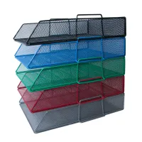 Лоток для бумаг Buromax горизонтальный, металлический, красный (BM.6254-05) - Изображение 2