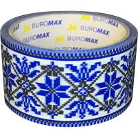 Скотч Buromax Вишиванка 48 мм х 35 м Синя (BM.7007-68) - Зображення 1