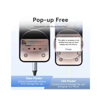 Перехідник Lightning to 3.5mm 0.1m cotton braided aluminum gray Vention (BMBHA) - Зображення 10