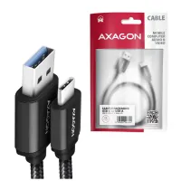 Дата кабель USB 3.2 AM to USB-C 1.0m black AXAGON (BUCM3-AM10AB) - Зображення 2