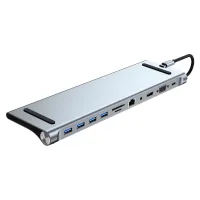 Порт-реплікатор Dynamode 11-in-1 USB-C to HDTV 4K/30Hz, VGA, 1хUSB3.0, RJ45, Type-C PD, Audio, SD/MicroSD (BYL-2003) - 1