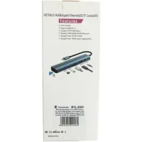 Концентратор Dynamode 7-in-1 USB-C to HDTV 4K/30Hz, 2хUSB3.0, RJ45, USB-C PD 100W, SD/MicroSD (BYL-2303) - 12