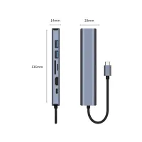 Концентратор Dynamode 7-in-1 USB-C to HDTV 4K/30Hz, 2хUSB3.0, RJ45, USB-C PD 100W, SD/MicroSD (BYL-2303) - 5