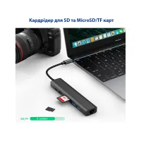 Концентратор Dynamode 7-in-1 USB-C to HDTV 4K/30Hz, 2хUSB3.0, RJ45, USB-C PD 100W, SD/MicroSD (BYL-2303) - 10
