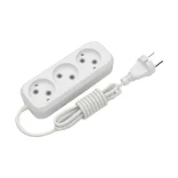 Мережевий подовжувач Electrum C-ES-1786 3.0m, 3 роз, white (C-ES-1786) - Зображення 1