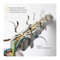 Мережевий подовжувач Electrum C-ES-1815 5.0m, 5 роз, white (C-ES-1815) - 4