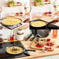 Сковорода Tefal Halo для млинців 25 см, алюміній, бакеліт, сірий (C3123853) - 3