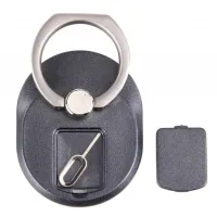 Тримач для смартфонів PowerPlant с кольцом, черный (CA910311) - 3