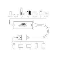 Пристрій захоплення відео PowerPlant HDVC2-C HDMI (F) - 3.0 USB (M) (CA914692) - Зображення 2