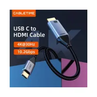 Кабель мультимедійний USB-C to HDMI M 3.0m V1.4 4K30Hz Cabletime (CA915378) - 3