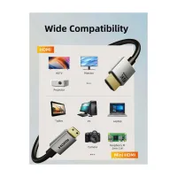 Кабель мультимедійний HDMI mini M to HDMI M 3.0m 8K60Hz Cabletime (CA915866) - 8